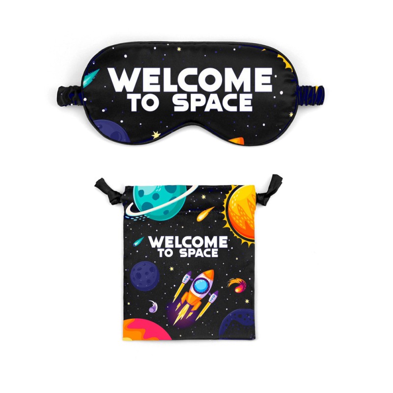 New Design Customized Luxury Printed Colorful Travel Sleeping Satin Silk Eye Mask for Shaded Light