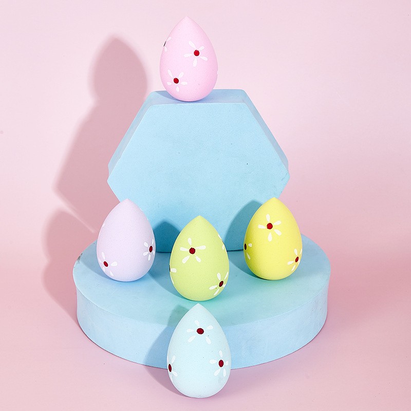 Wholesale Custom Print Latex Free Makeup Sponge Smooth Beauty Egg Foundation Blender Makeup Sponge