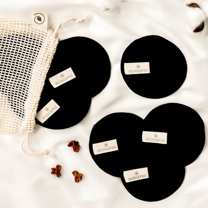 Custom Logo Round Cream Reusable Bamboo Makeup Remover Cotton Pads Facial Cleaning Cosmetic Make-up Face Laundry Bag