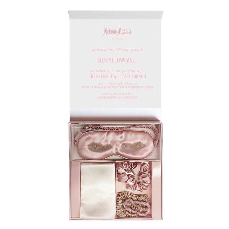 Custom Gift Box Pure Silk Eye Mask Scrunchie and Silk Pillowcase 3 Pieces Satin 100% Mulberry Silk Pillow case Set