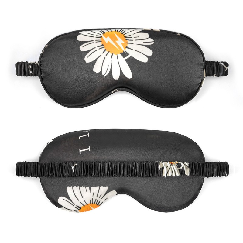 New Design Customized Luxury Printed Colorful Travel Sleeping Satin Silk Eye Mask for Shaded Light