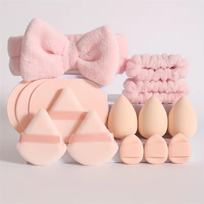 Hot Sales Pink Velour Makeup Puff Beauty Tools for Facial Cosmetics Loose Powder Puff with Custom Private Logo