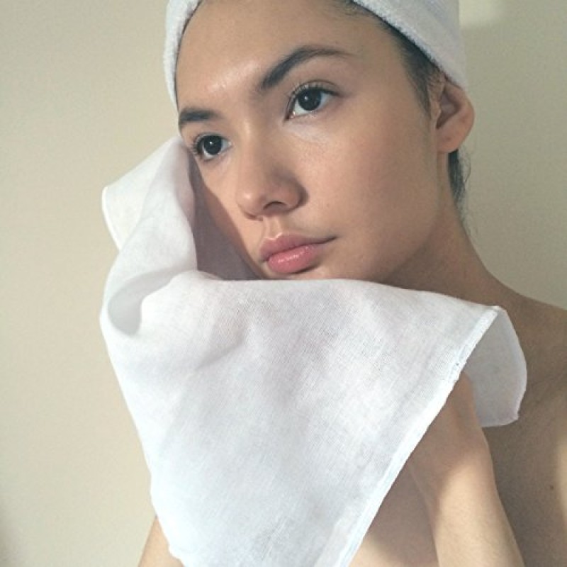 Custom Durable and Soft Makeup Remover Towel Organic Cotton Muslin Face Facial Cleaning Towel for Skin Care