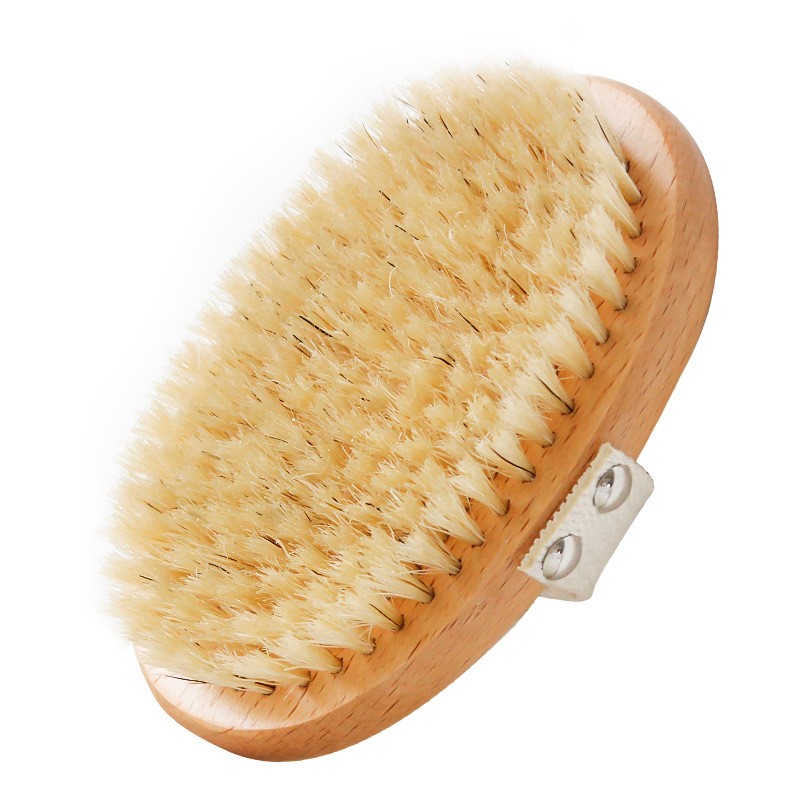 Eco Friendly Wholesale Stock  Dry Skin Wooden Bath Brush Natural Bamboo Sisal Bristle Body Brush for Skin Exfoliating