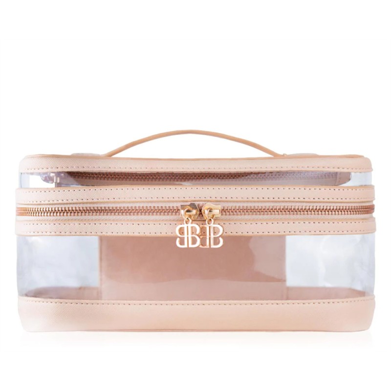 Luxury Large PU Leather Clear PVC Zipper Pouch Cases Custom Logo Small Professional Toiletry Travel Makeup Cosmetic Vanity 50g