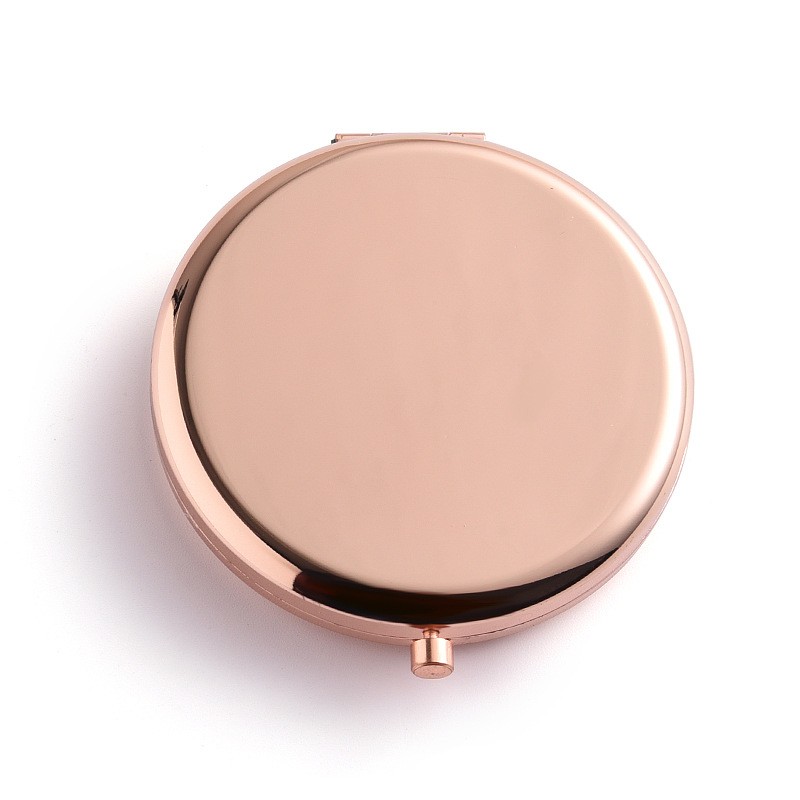 Custom Logo Portable Double Sided Mirror Foldable Mirror Cosmetic Gifts Purse Round Small Makeup Pocket Mirror