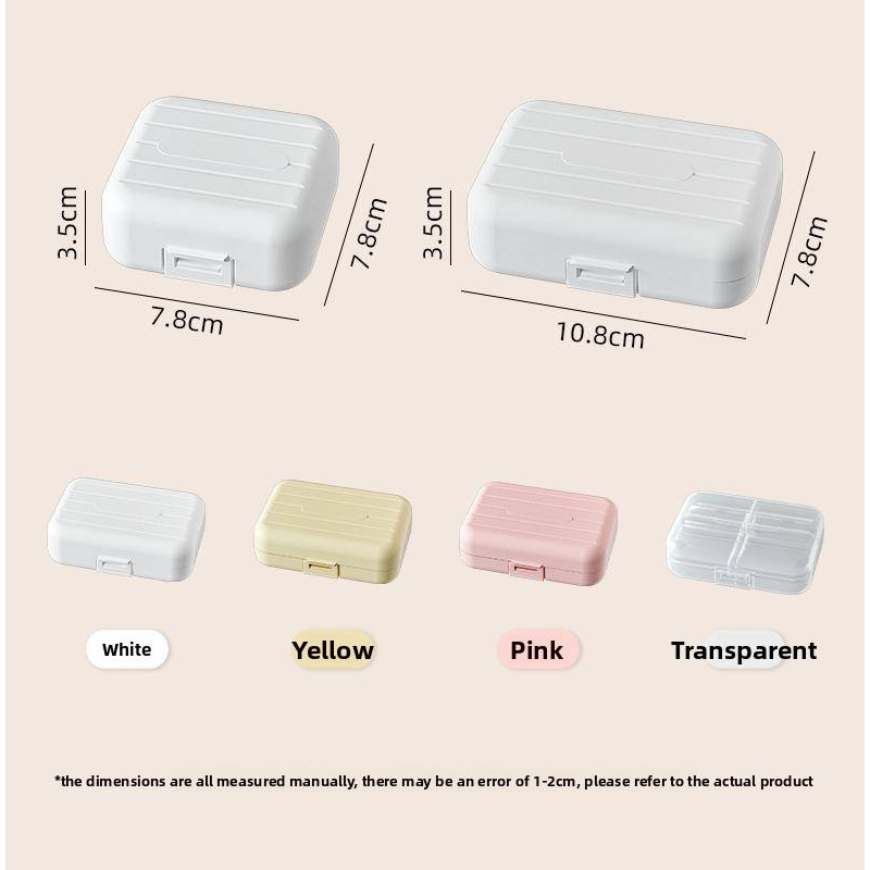 Small Pocket Pill Case with Daily Single Pill Box Organizer Portable for Purse Travel