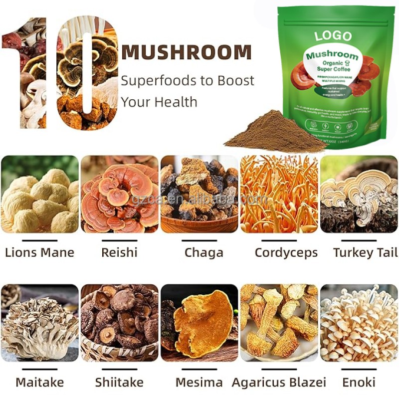 Mushroom Coffee Supplier - Superfood Lions Mane Reishi Chaga