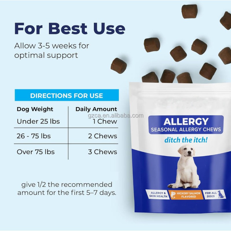 Dog Allergy Chews Supplier - Fish Oil Probiotics Itching Relief