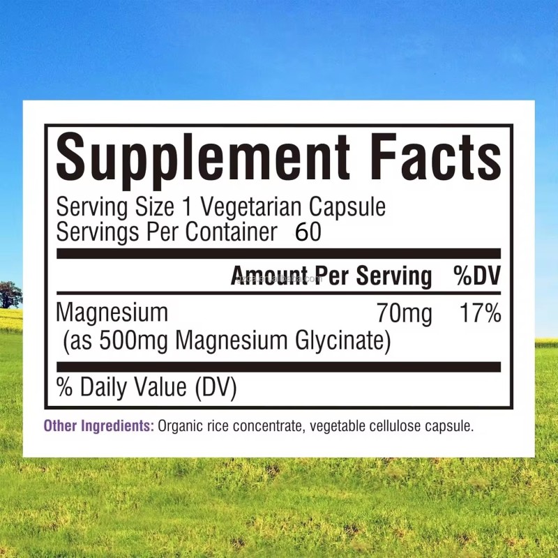 Magnesium Glycinate Capsules Factory - Muscle Joint Heart Health