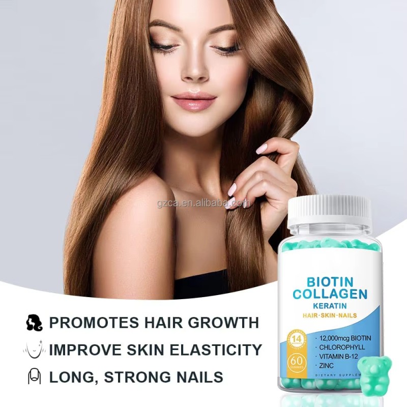 Biotin Gummies Factory - 12000mcg Hair Skin Collagen Growth