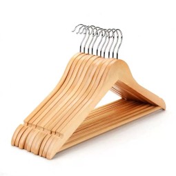 Wooden Clothes Hanger Supplier - Pure Natural Solid Wood Anti-slip