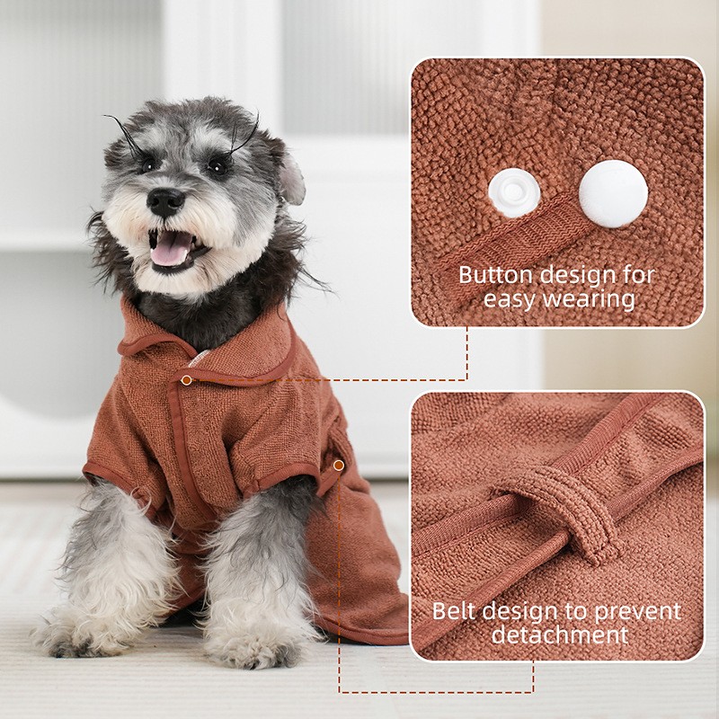 Pet Bathrobe Supplier - Quick Drying Absorbent Warm