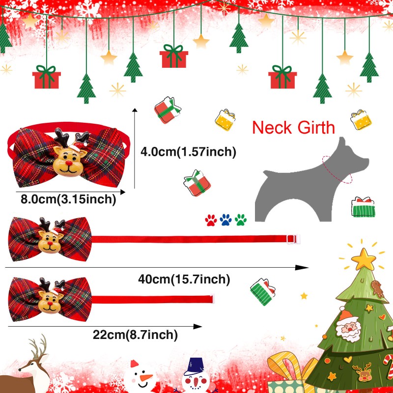 Pet Bowtie Supplier - Christmas Polyester Winter