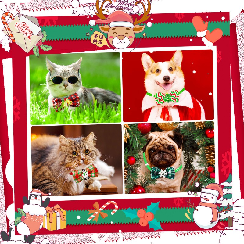 Pet Bowtie Supplier - Christmas Polyester Winter
