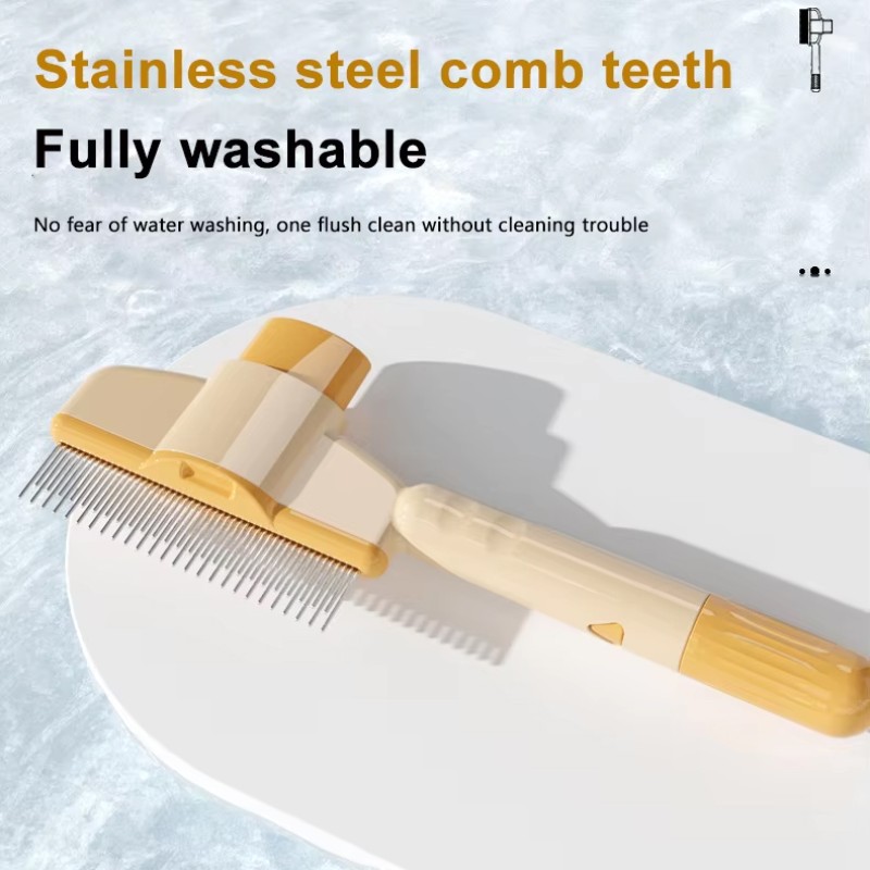 Pet Flea Comb Factory - One-Click Self-Cleaning Grooming