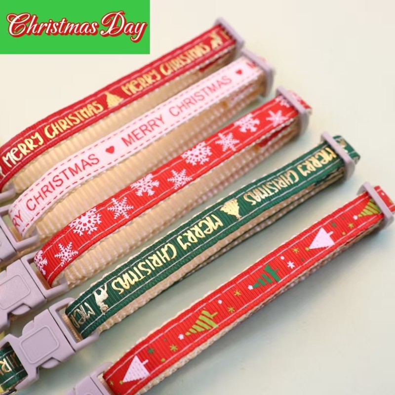 Pet Christmas Collar Factory - 5 Colors Small Medium Dogs