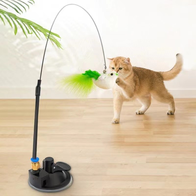 Bird Simulation Cat Toy Factory - Feathers Wand Suction Base