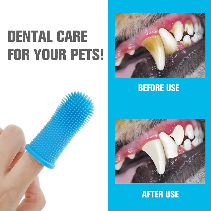 Pet Toothbrush Supplier - 360 Silicone Soft for Cats Dogs