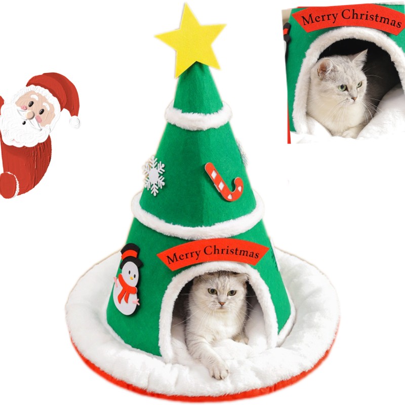 Cat Tent Bed Supplier - Christmas Tree Self-Warming