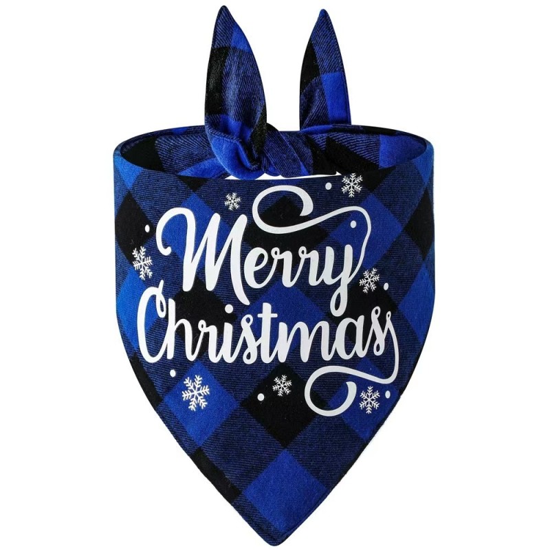 Pet Bandana Manufacturer - Plaid Triangle Bib Christmas