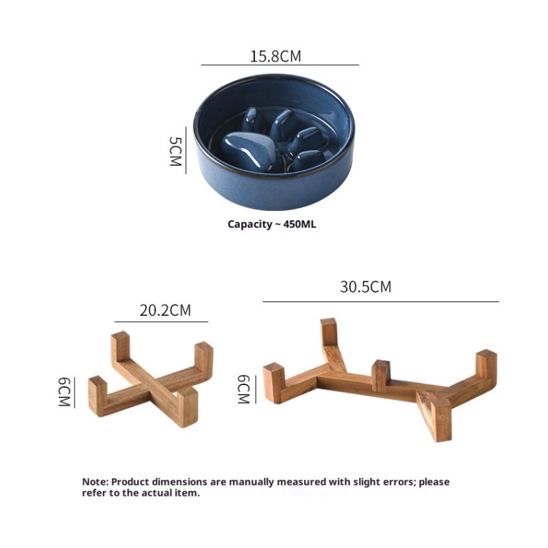 Ceramic Dog Bowl Supplier - Slow Eating Non-slip Bamboo