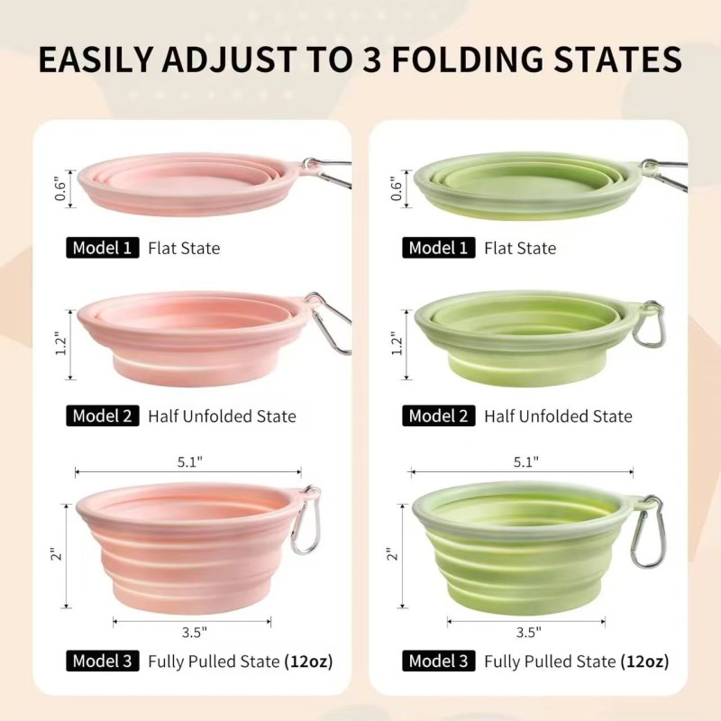 Pet Travel Bowls Supplier - Waterproof Silicone Foldable