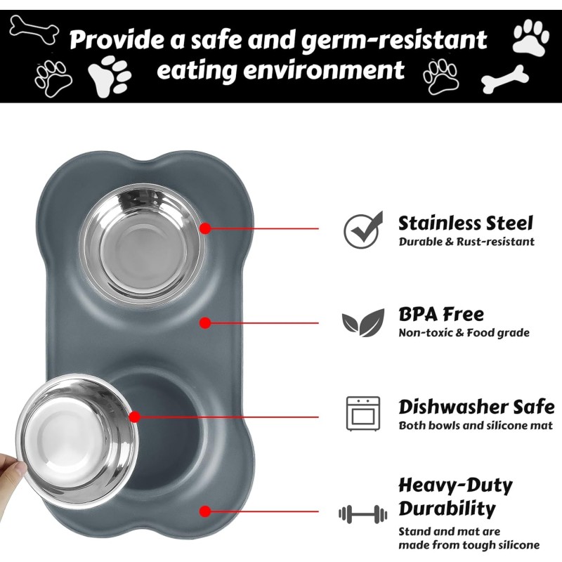 Dog Bowls Supplier - Stainless Steel Non-spill Mat