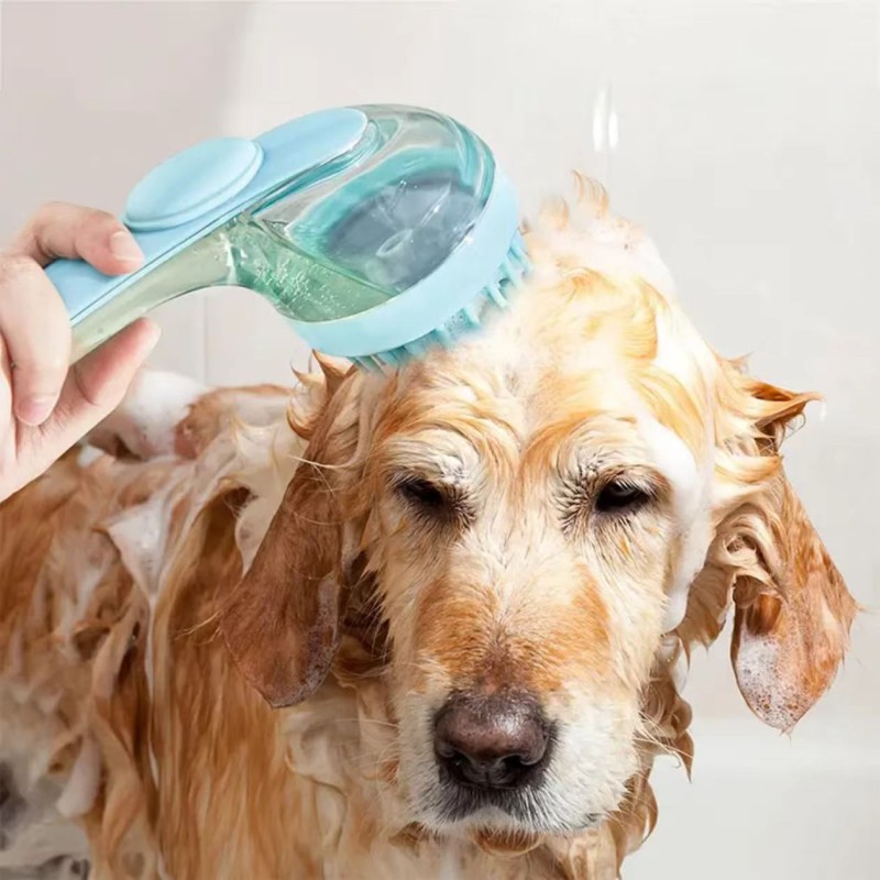 Dog Bath Brush Manufacturer - Long Handle Silicone Massage
