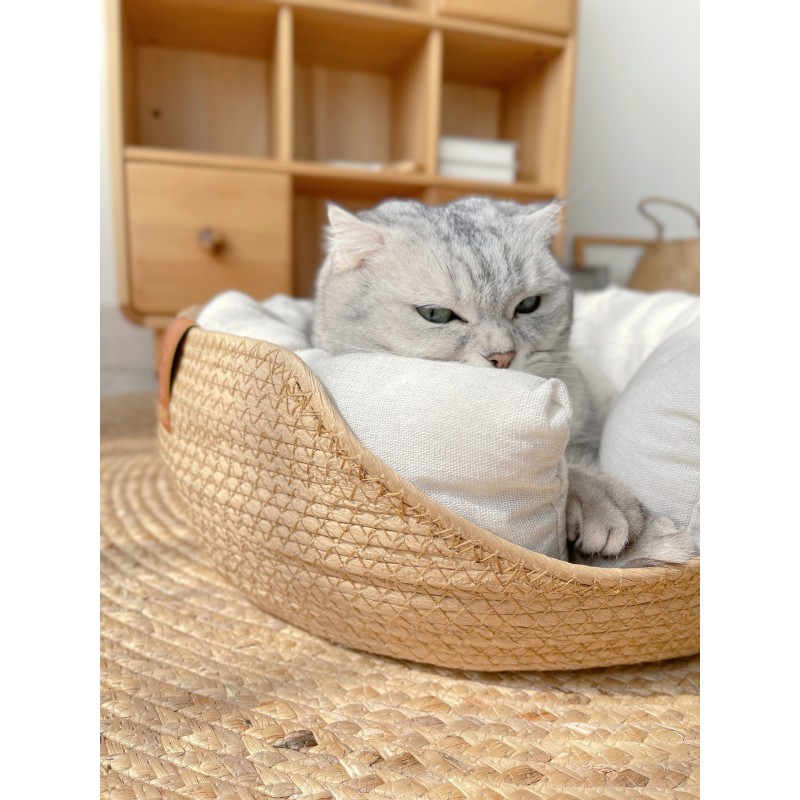 Cat Bed Manufacturer - Cotton Rope Woven Basket