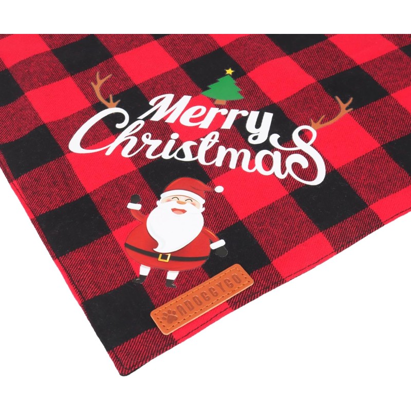 Pet Bandana Manufacturer - Plaid Triangle Bib Christmas