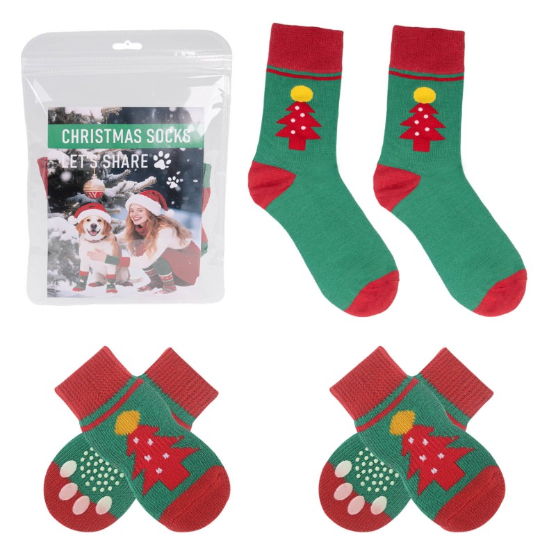 Christmas Matching Socks Supplier - Human Pet Cotton Festive