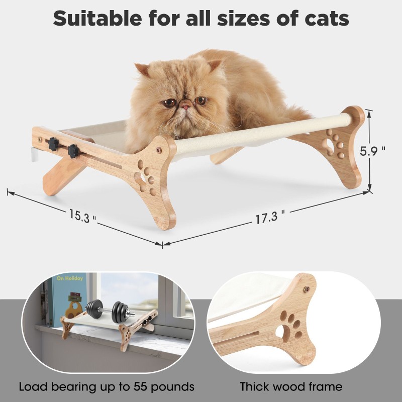Wall-mounted Cat Bed Manufacturer - Wooden Hammock Window