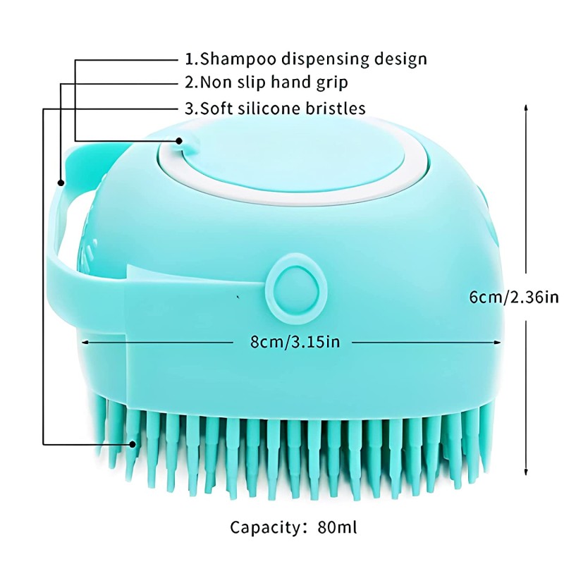 Pet Shower Brush Manufacturer - Silicone Bath Massage Dispenser