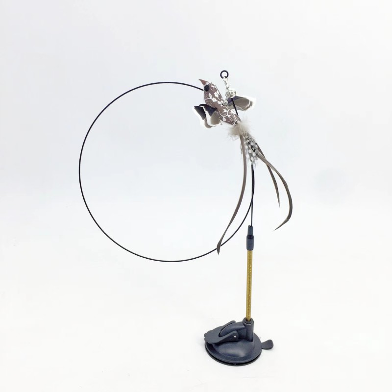 Bird Simulation Cat Toy Factory - Feathers Wand Suction Base