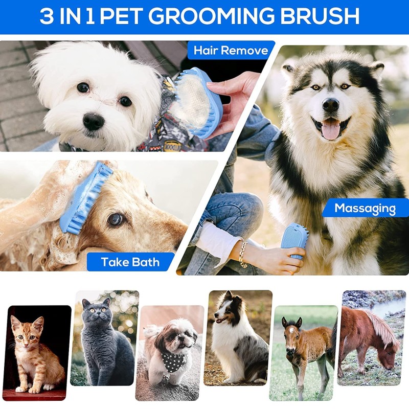 Silicone Pet Brush Supplier - Detachable Beauty Shampoo