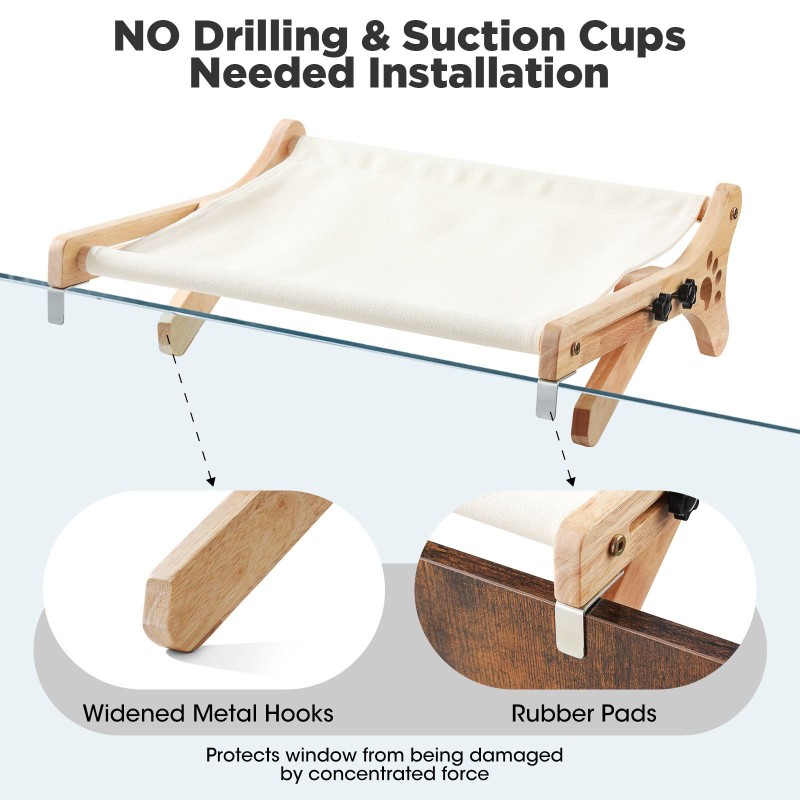 Wall-mounted Cat Bed Manufacturer - Wooden Hammock Window