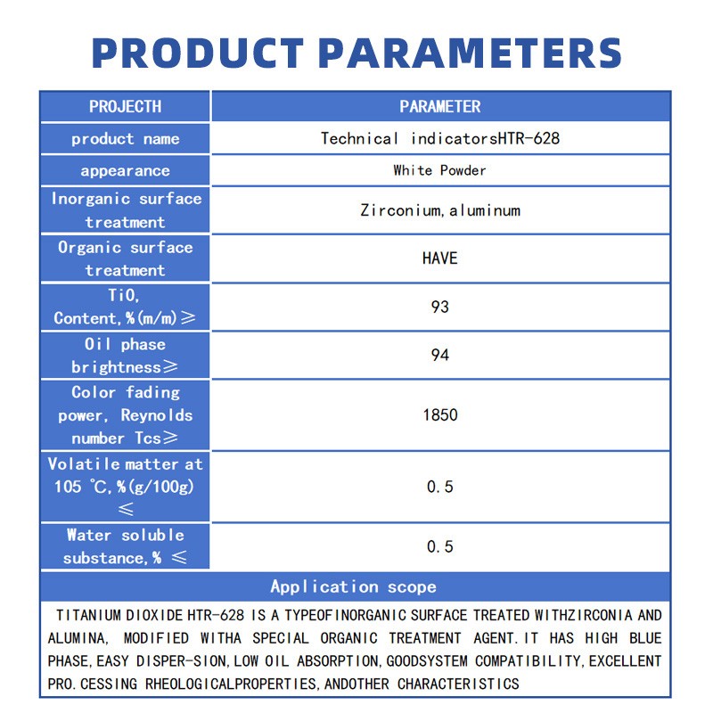 Titanium Dioxide Supplier - Rutile Type 628 High Hiding Power