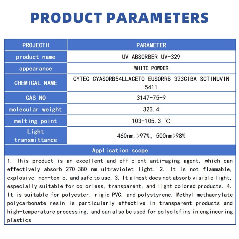 UV Absorber UV-329 Manufacturer - CAS 3147-75-9 Light Stabilizer 329