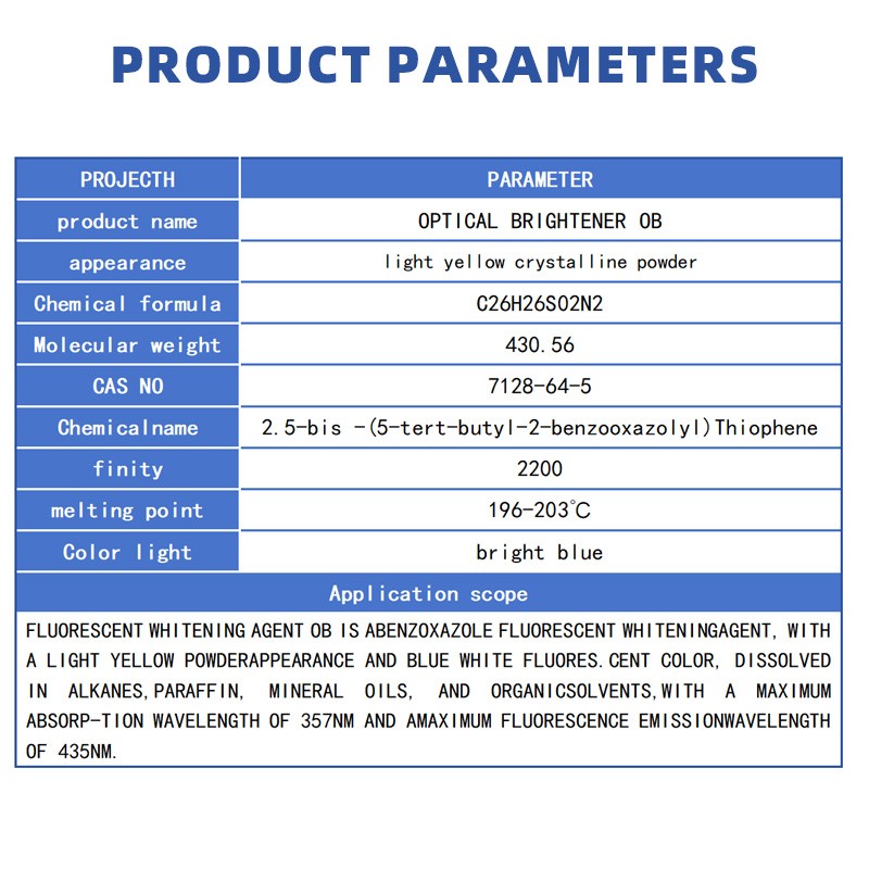 Thiophene OB Brightener Supplier - CAS 7128-64-5 Optical Brightener