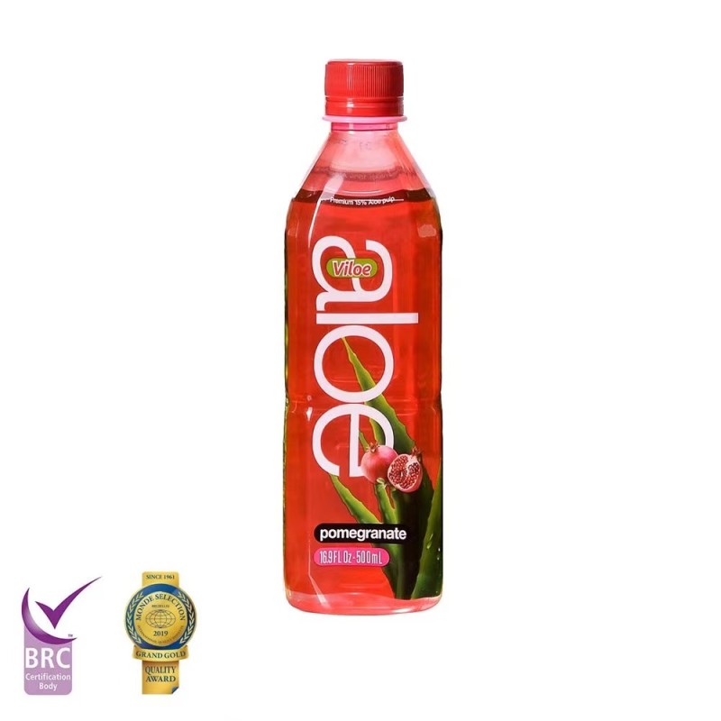 Viloe Juice Flavored Organic Aloe Vera Pulp Drink Cholesterol Fat Sugar Free