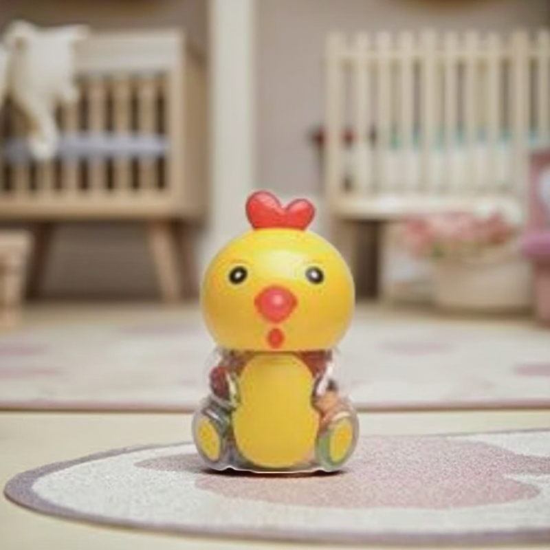 Halal Snacks Rooster Bottled Jelly Cup Fruit Flavor Jelly Candy Chicken Modeling Pack Jello Pudding Wholesale ODM OEM Factory