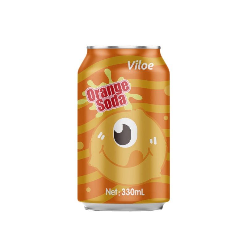 Viloe 330ml Carbonated Soft Drink 24 Cans/Carton Flavored with Cola Lemon Orange Other Beverages