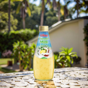 Viloe Healthy 290ml Coconut Milk Drink Melon Flavor Concentrate Filtered Beverage in Hala Certified Cup Made Vietnam