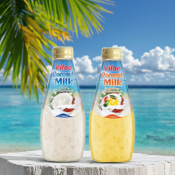 Viloe Healthy 290ml Coconut Milk Drink Strawberry Flavor Concentrate Filtered Beverage in Hala Certified Cup Made Vietnam