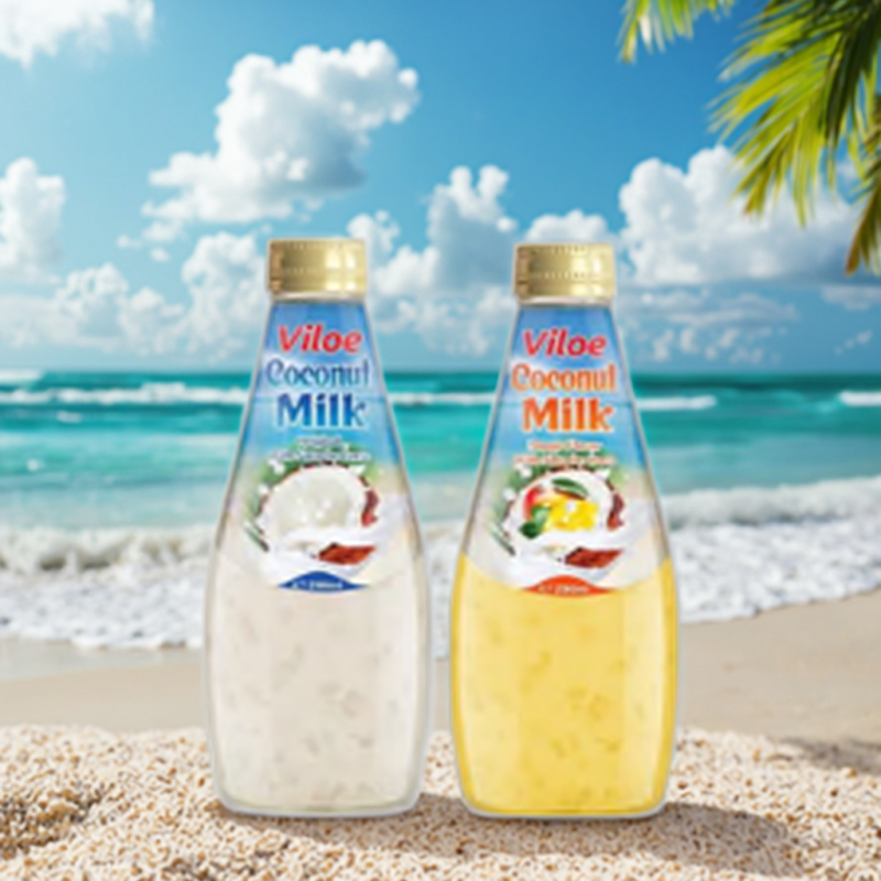 Viloe Healthy 290ml Coconut Milk Drink Melon Flavor Concentrate Filtered Beverage in Hala Certified Cup Made Vietnam