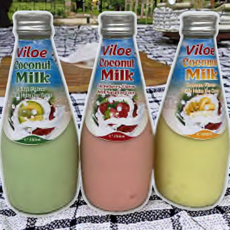 Viloe Healthy 290ml Coconut Milk Drink Melon Flavor Concentrate Filtered Beverage in Hala Certified Cup Made Vietnam