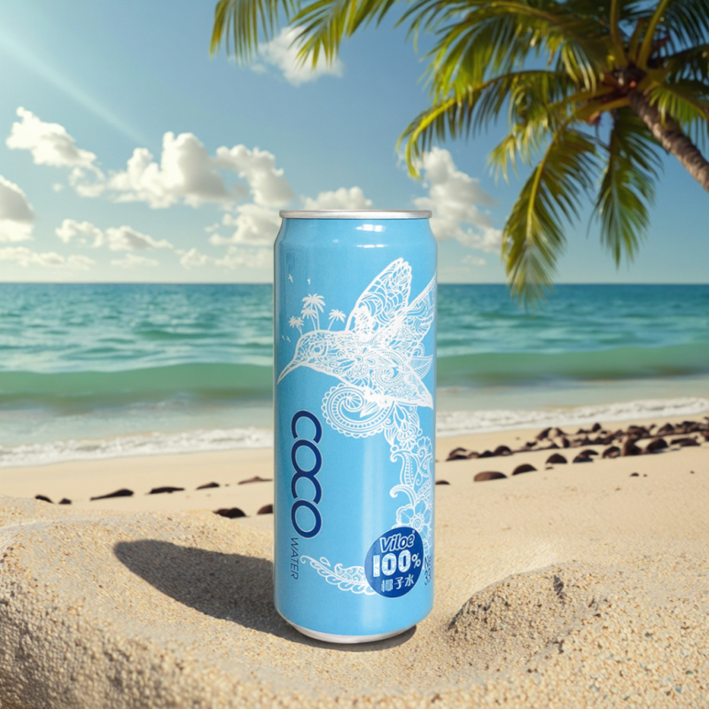 Viloe Natural Energy 330ml Pure Coconut Water Vitamin Drink in Can with Box Packaging Other Beverages