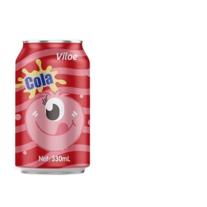 Viloe 330ml Carbonated Soft Drink 24 Cans/Carton Flavored with Cola Lemon Orange Other Beverages