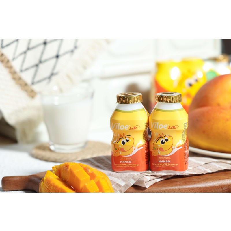 Viloe Life Original Flavor Lactobacillus Drink 100ml*4 Pack in Bottles with Strawberry Peach Mango Flavors Other Beverages